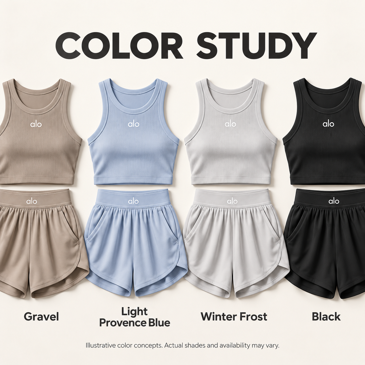 Alo MatchPoint Activewear Set – Top & Shorts