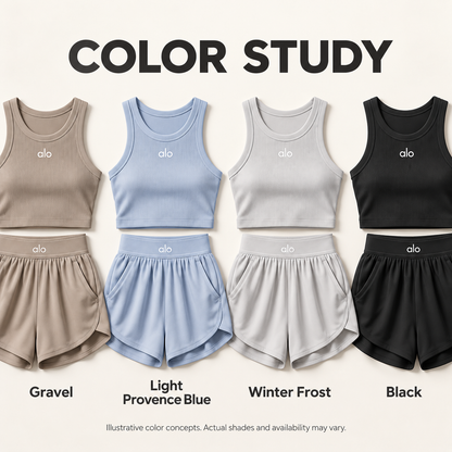 Alo MatchPoint Activewear Set – Top & Shorts