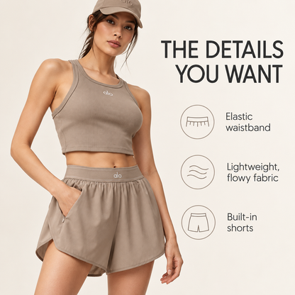 Alo MatchPoint Activewear Set – Top & Shorts