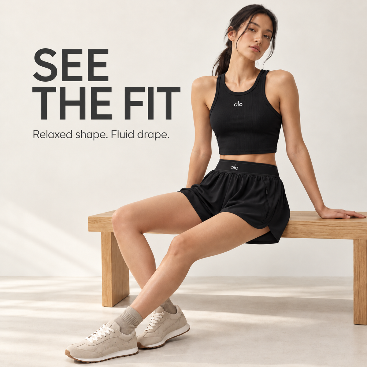 Alo MatchPoint Activewear Set – Top & Shorts